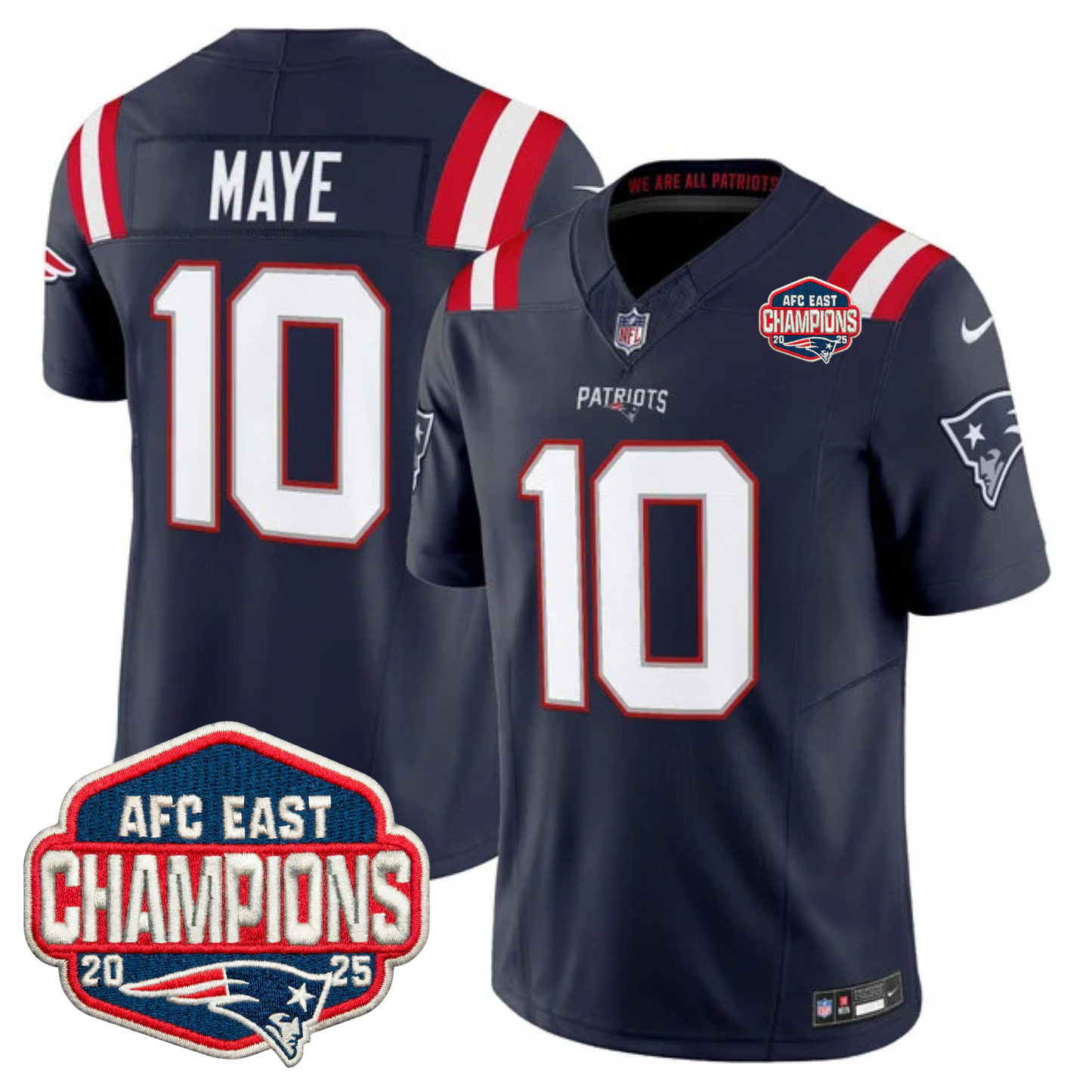 NE AFC East Champions Patch Vapor Limited Jersey - All Stitched n9-DTD