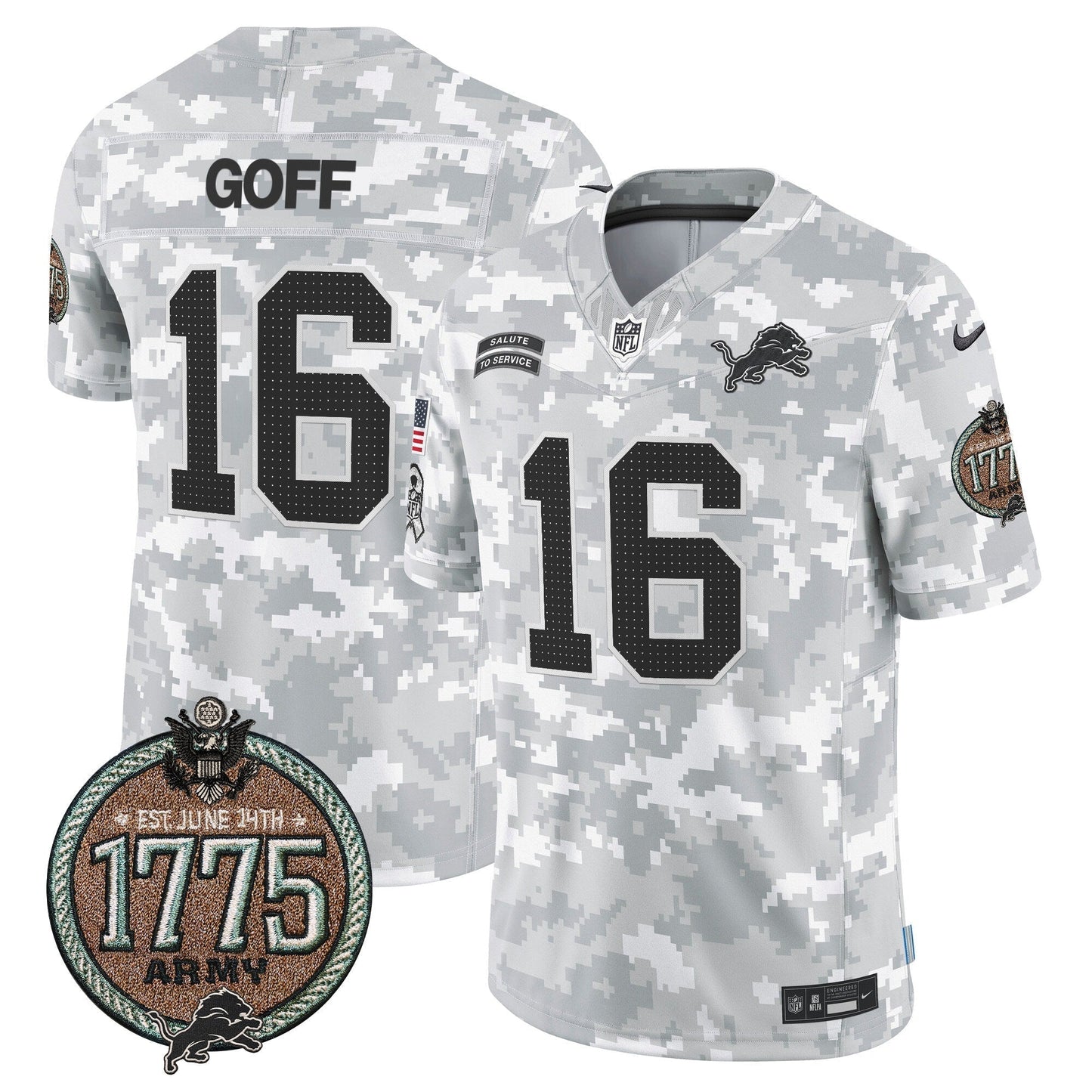 DET 2024 Salute to Service Establishment Year Patch Vapor Limited Jersey - All Stitched-DTD