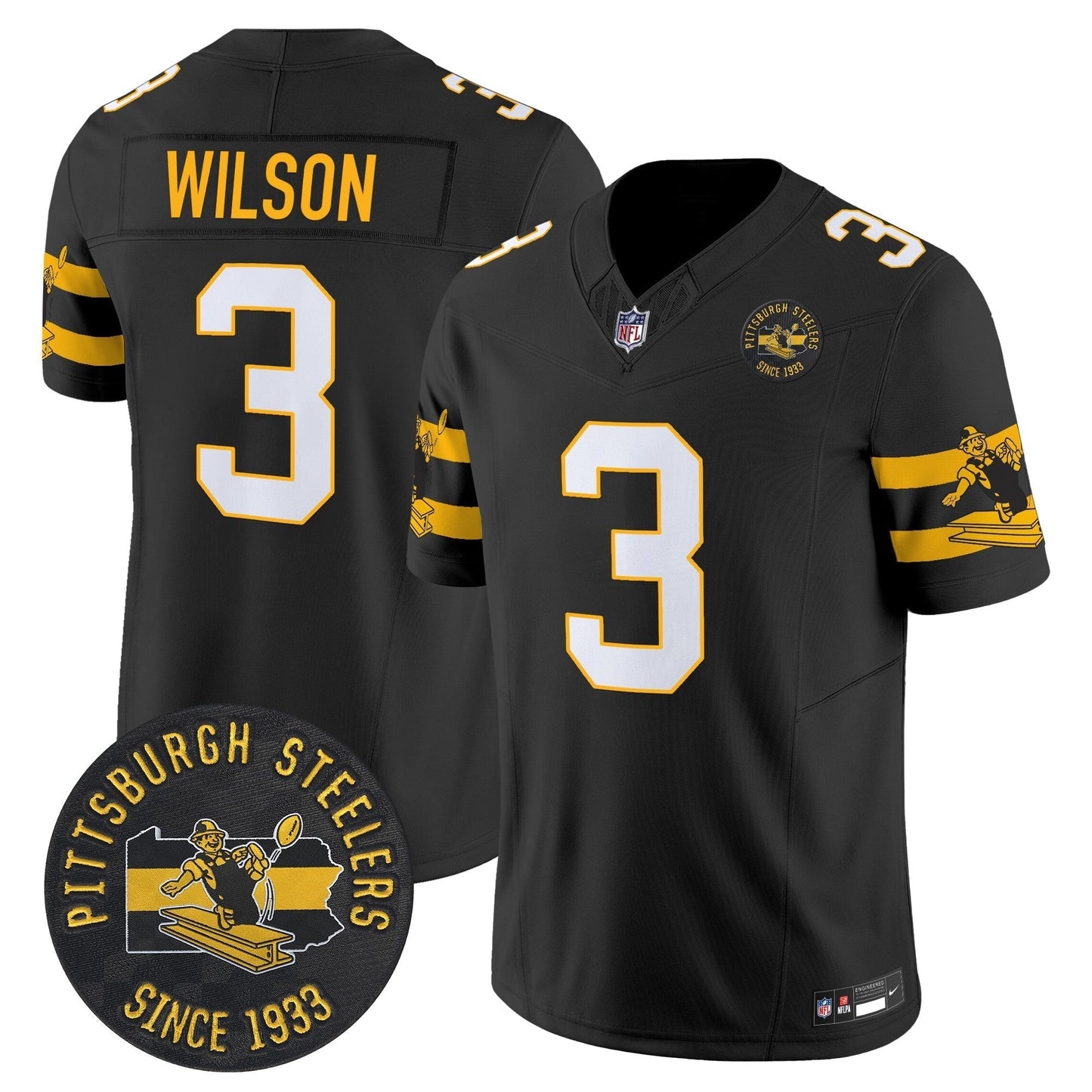 PIT Throwback 1933 Patch Vapor Limited Jersey - All Stitched-DTD