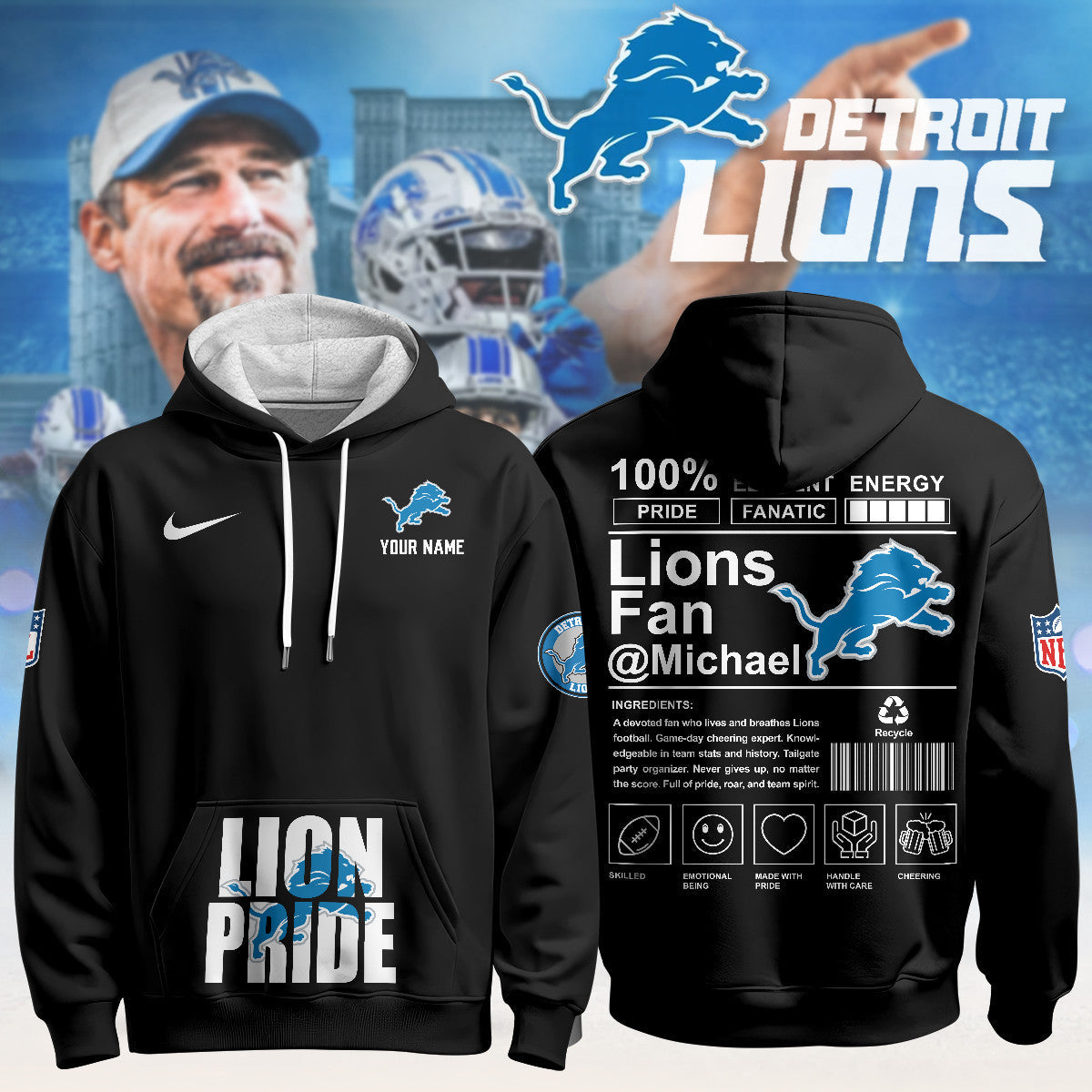 Custom DET Pride Limited Hoodie - Printed-DTD