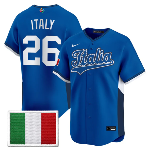 Team Italy 2026 World Baseball Classic Vapor Premier Jersey - All Stitched-DTD