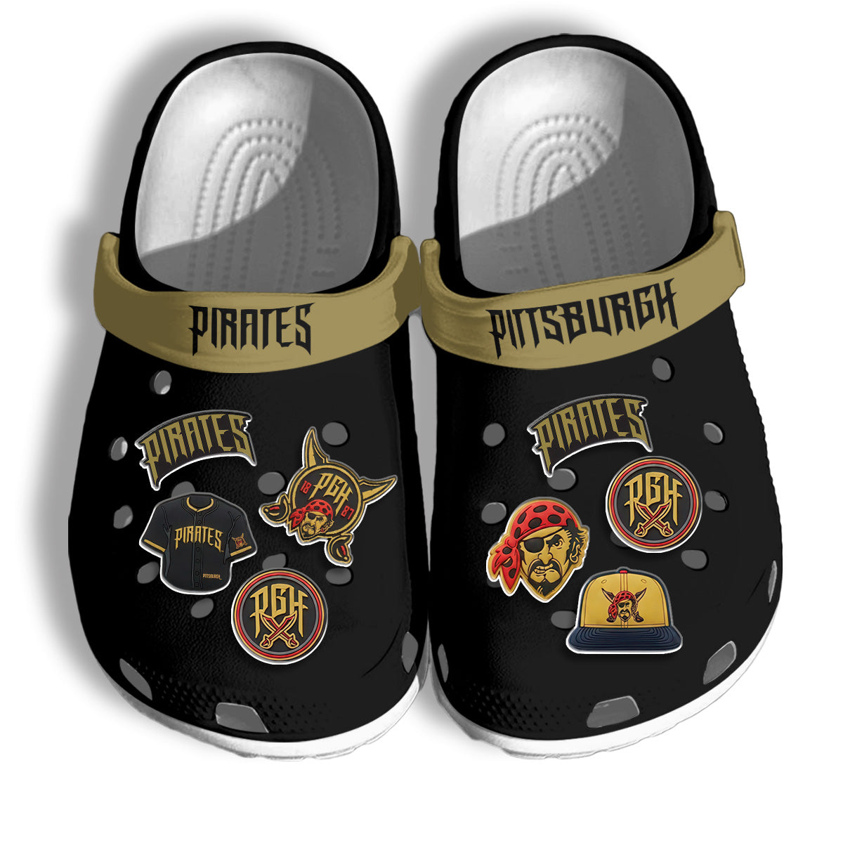 Pitts 2026 City Connect Black Clogs - Charms Gift Set-DTD