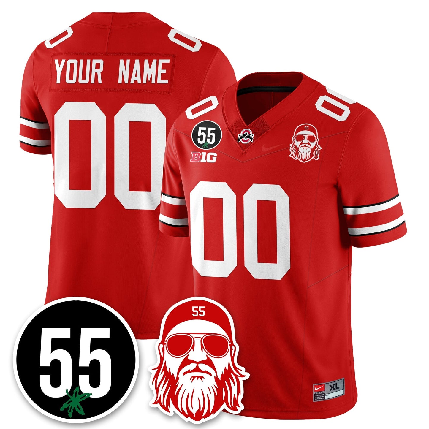 Custom OSU Vapor Limited Jersey - Nick Mangold Patch - All Stitched-DTD