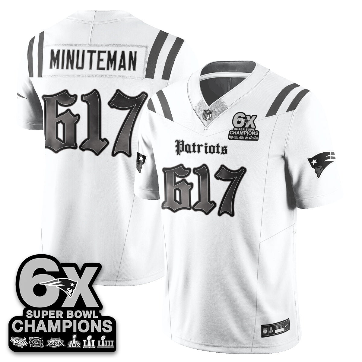 NE 'Dark Gothic' Vapor Limited Jersey - 6-Time Champions - All Stitched-DTD