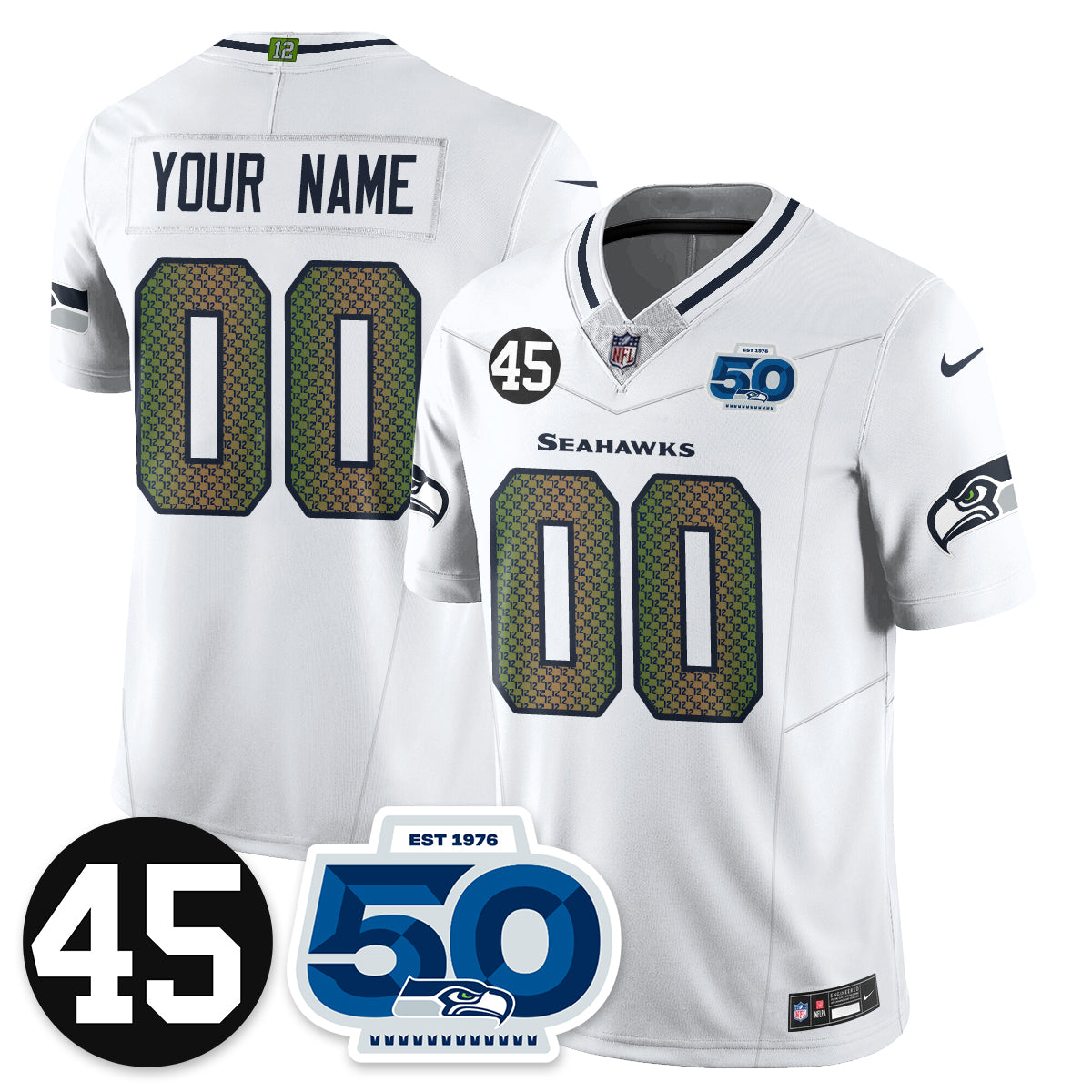 SEA Vapor Limited Custom Jersey - Honor Kenny Easley - All Stitched-DTD