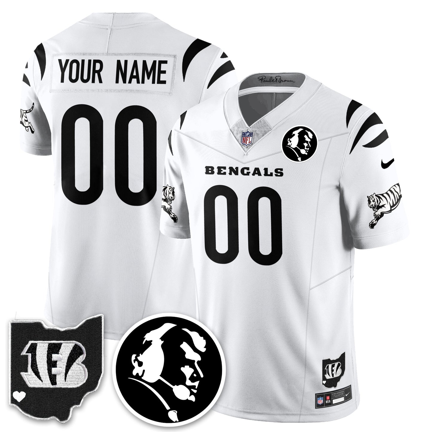 Custom CIN Vapor Limited Jersey - John Madden Patch - All Stitched-DTD