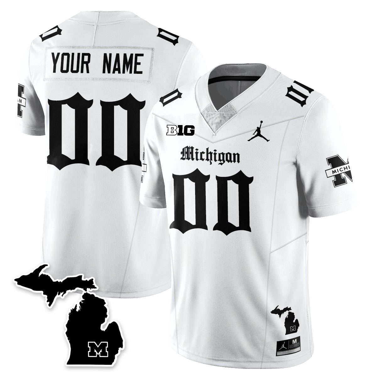 Custom MICH Gothic Vapor Limited Football Jersey - All Stitched-DTD