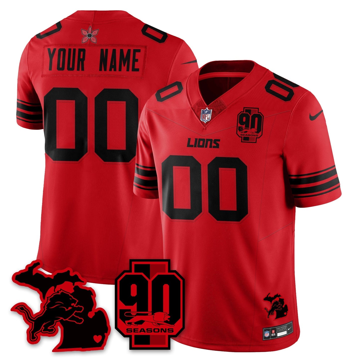 DET 'Stranger Things Edition' Vapor Limited Jersey - All Stitched-DTD