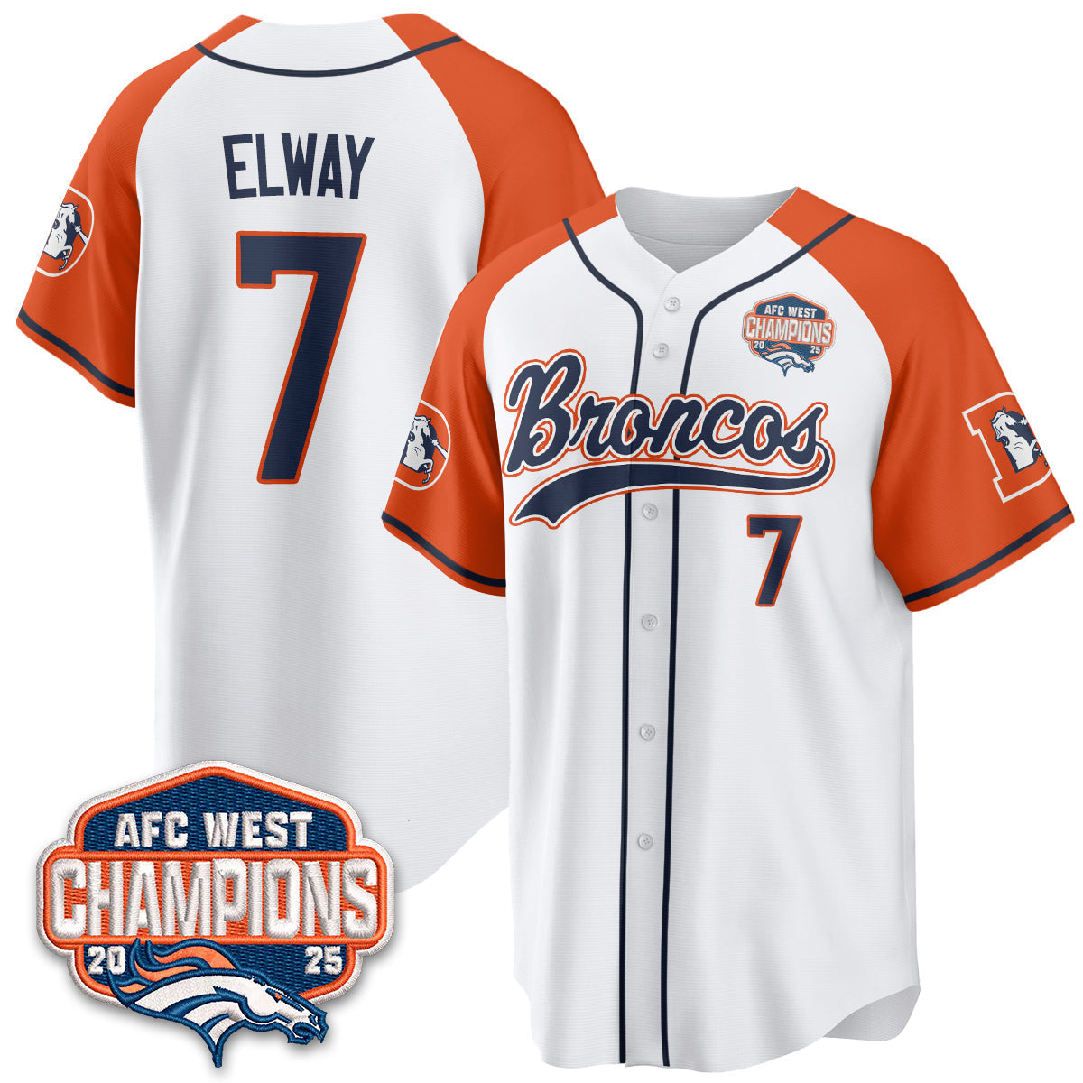 DEN AFC West Division Champions Vapor Limited Baseball Jersey - All Stitched-DTD