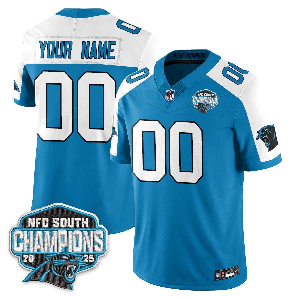 Custom CAR NFC South Division Champions Vapor Limited Jersey - All Stitched-DTD