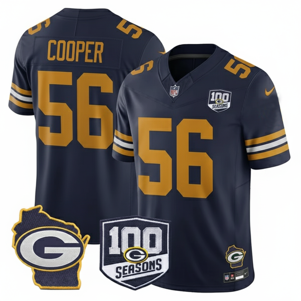 GB 100th Season & Home Patch Vapor Limited Jersey - All Stitched-DTD