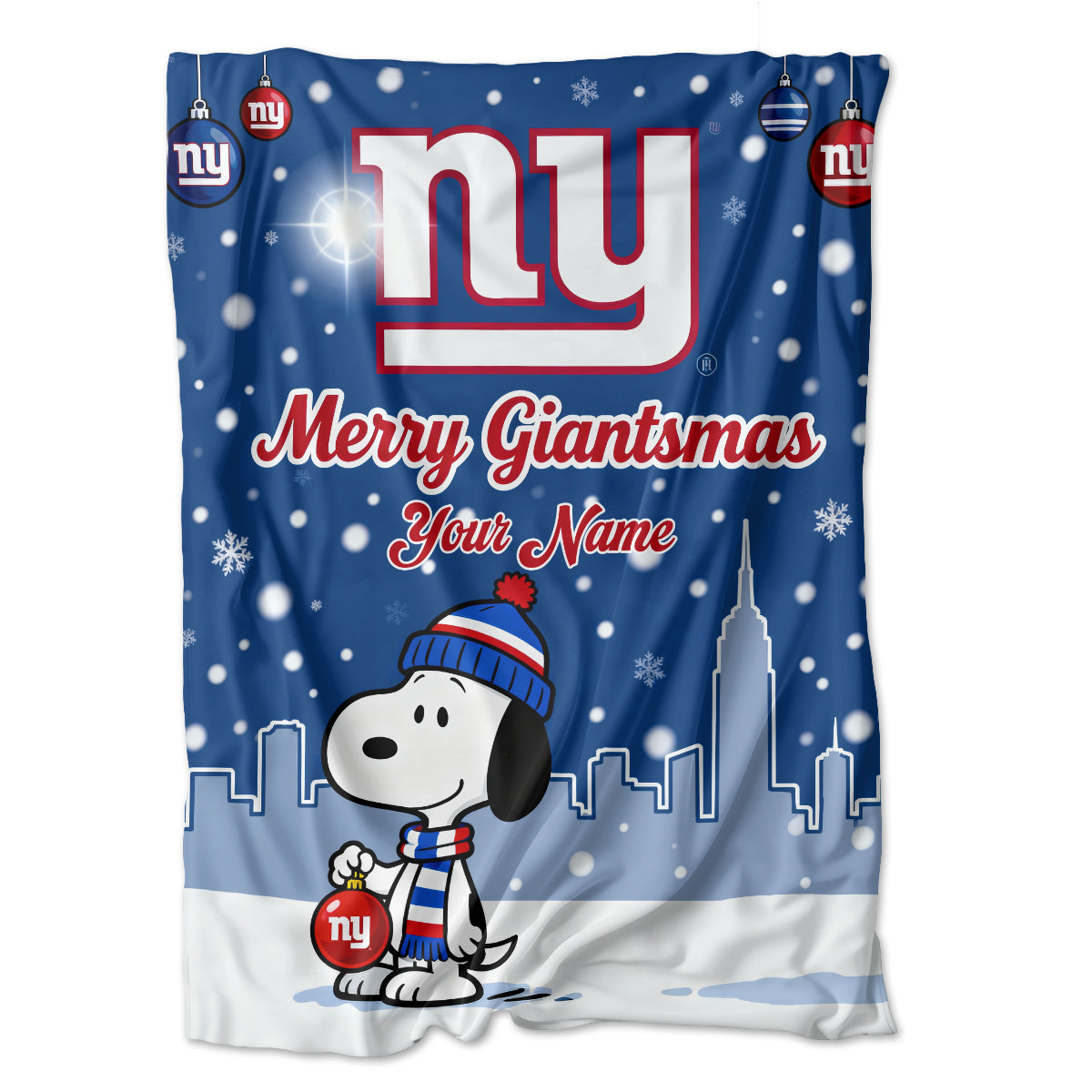 NYG x SNP | Premium Christmas Fleece Blanket & Throw Pillow-DTD