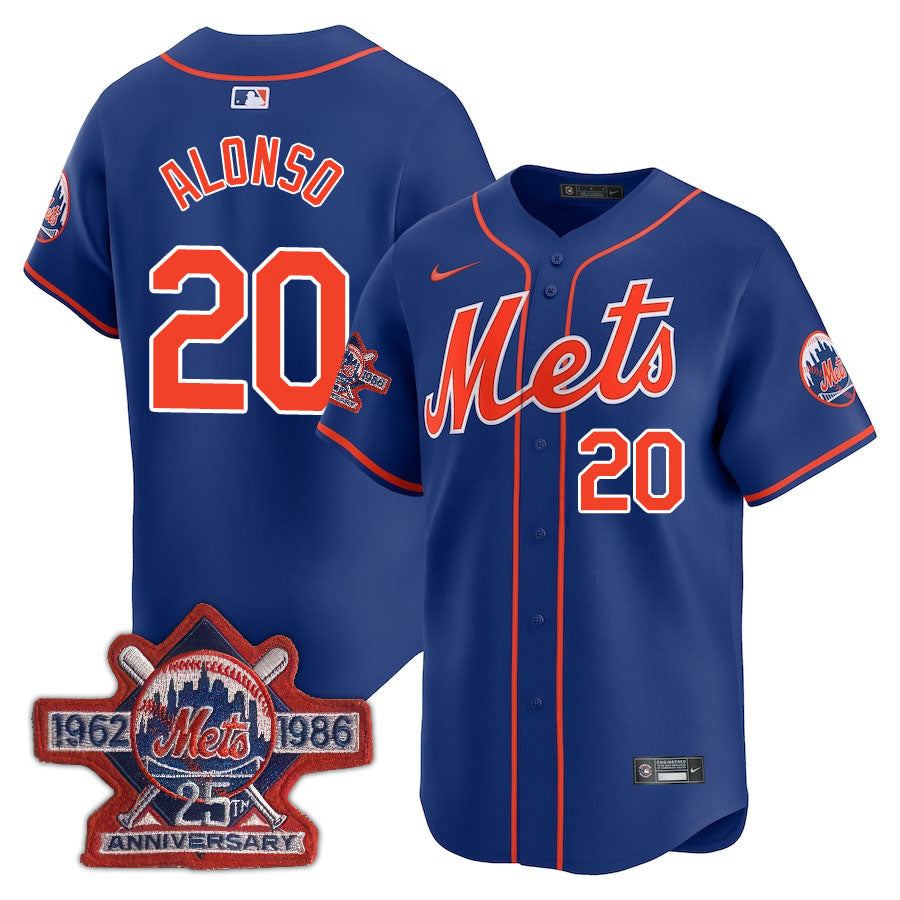 NYM Limited Jersey - 1986 Patch - All Stitched-DTD