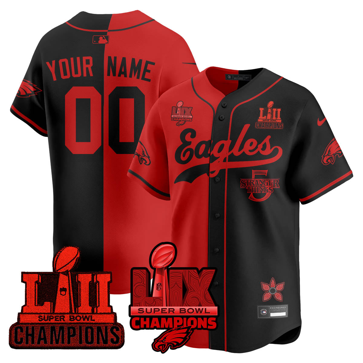 PHI Stranger Things Vapor Limited Baseball Custom Jersey - All Stitched-DTD