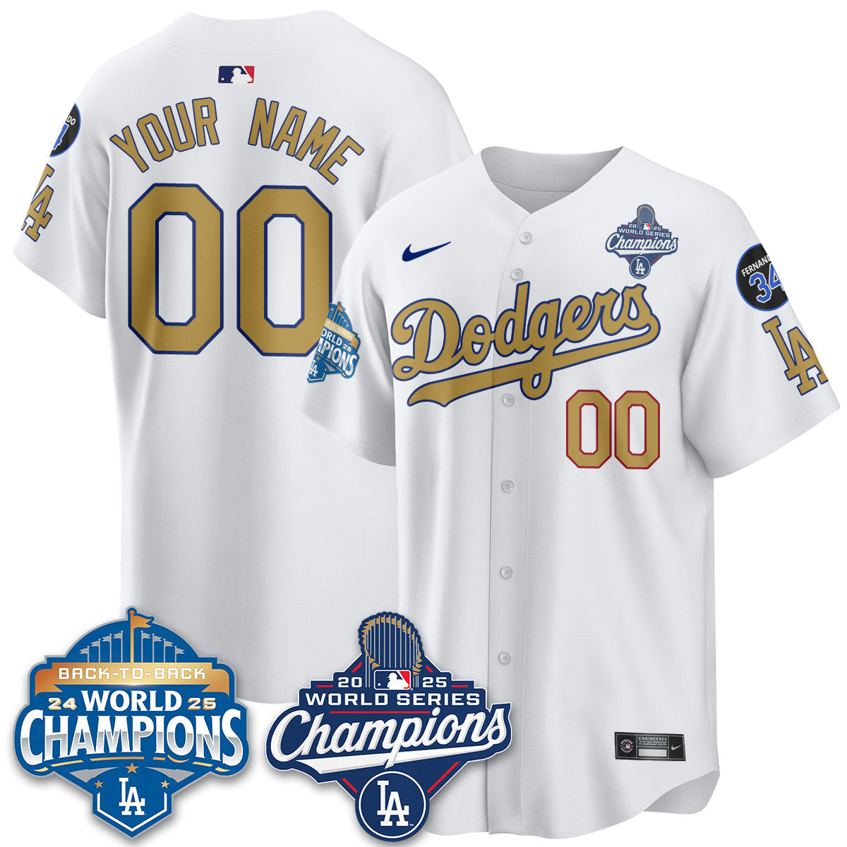 Custom LAD 2025 World Series Champions Jersey - All Stitched-DTD