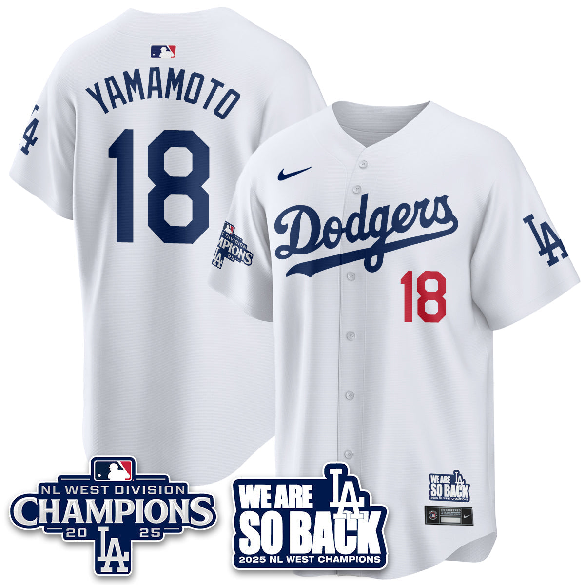 LAD 2025 NL West Division Champions Jersey - All Stitched-DTD