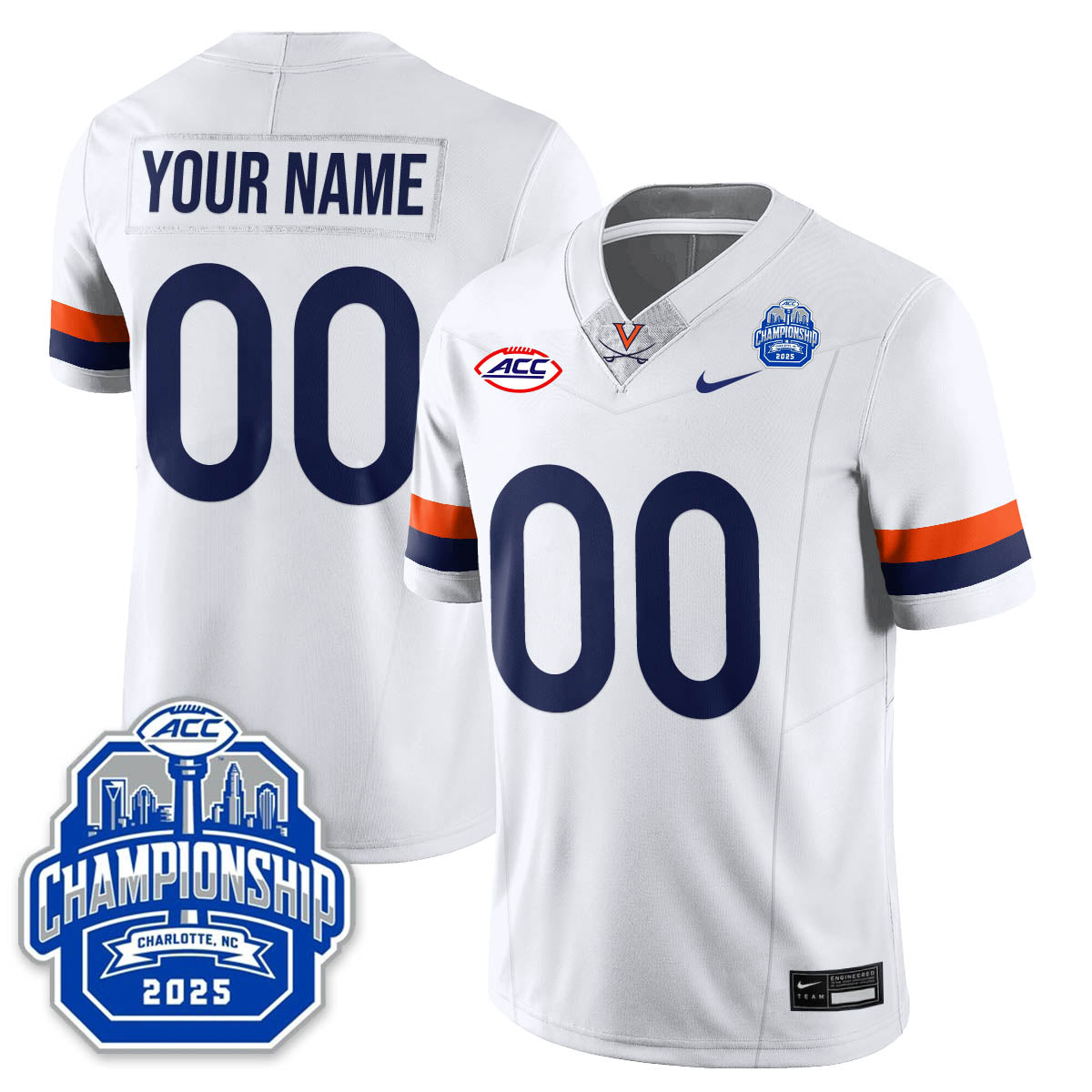 Virginia Football ACC Championship Vapor Limited Custom Jersey - All Stitched-DTD