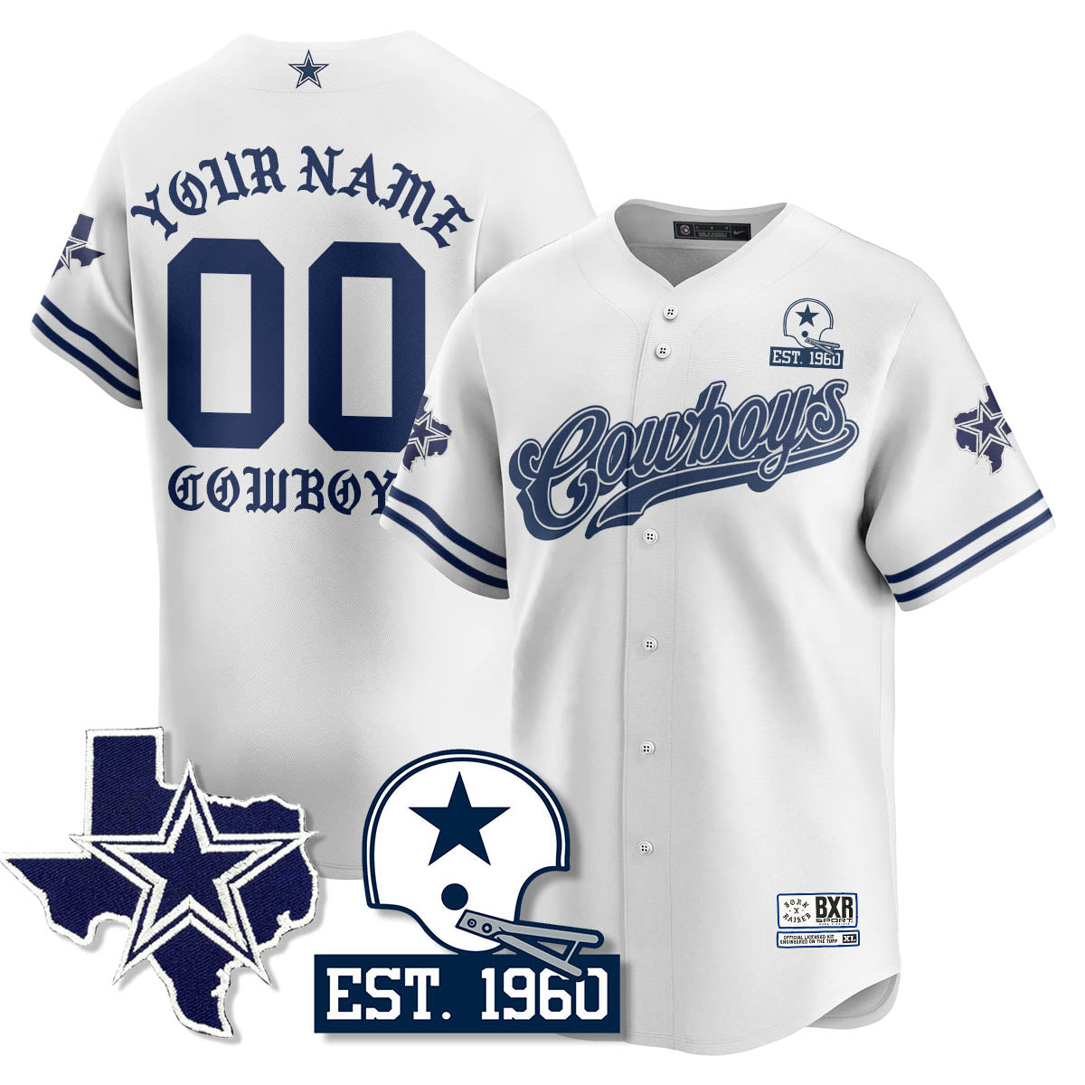 DAL Born x Raised Baseball Jersey - All Stitched-DTD