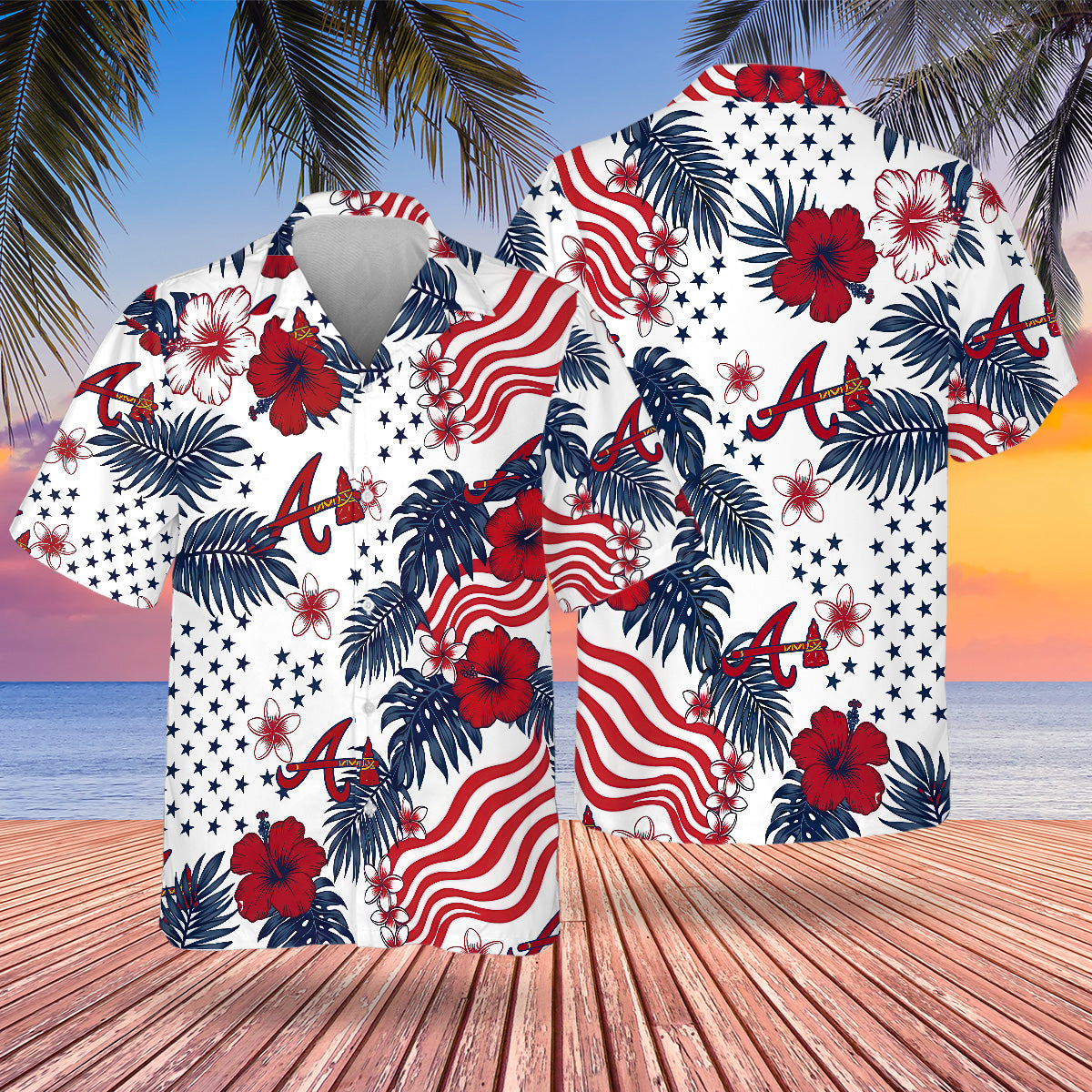 ATL Special Semiquincentennial Hawaiian Design Button Shirt V4-DTD