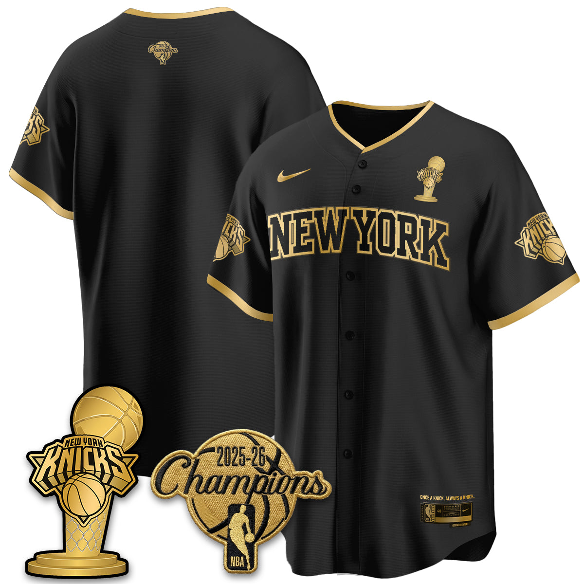 NYK 2026 NBA Champions Vapor Jersey - Stitched-DTD