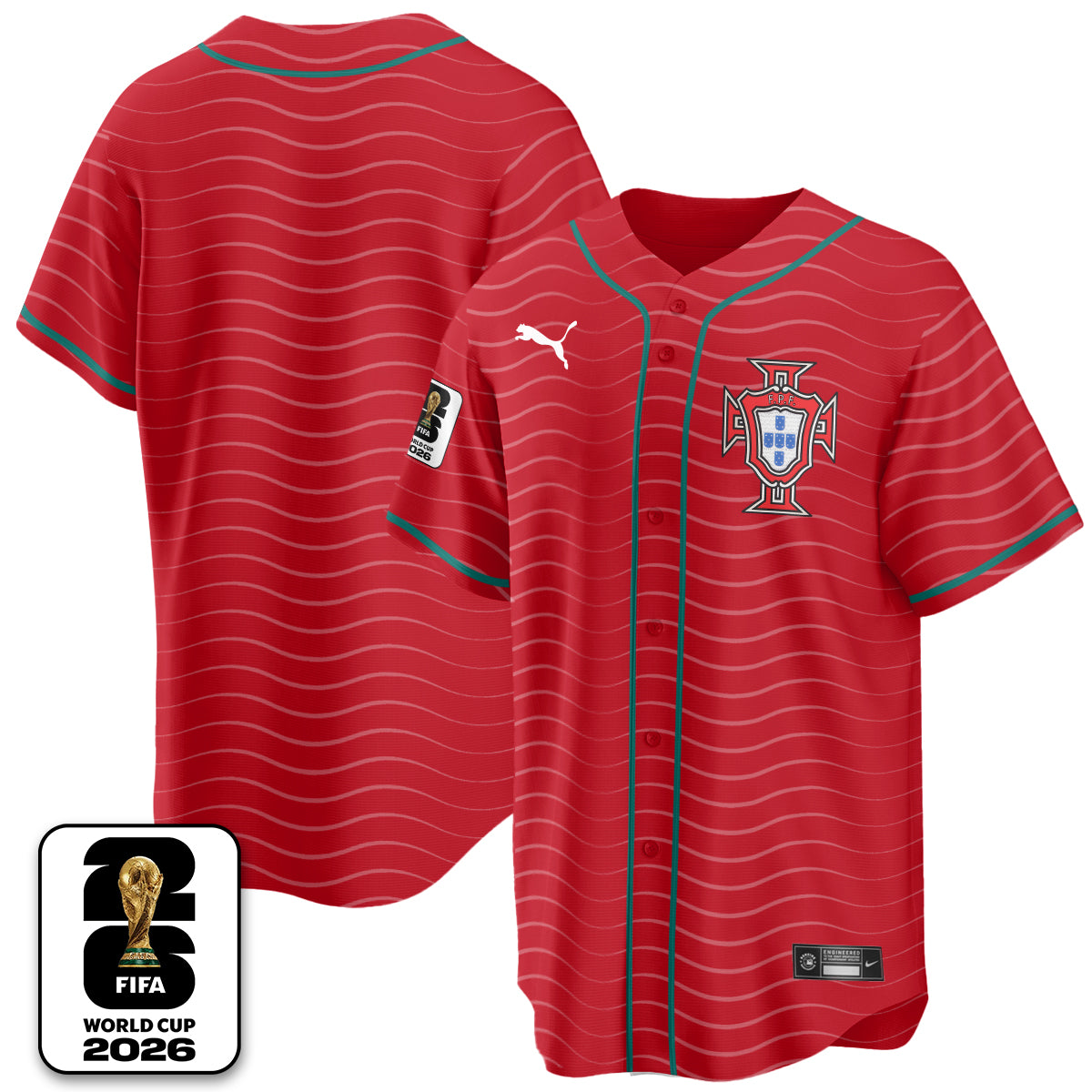 Portugal Soccer National Team x Baseball Vapor Limited Jersey - Stitched-DTD