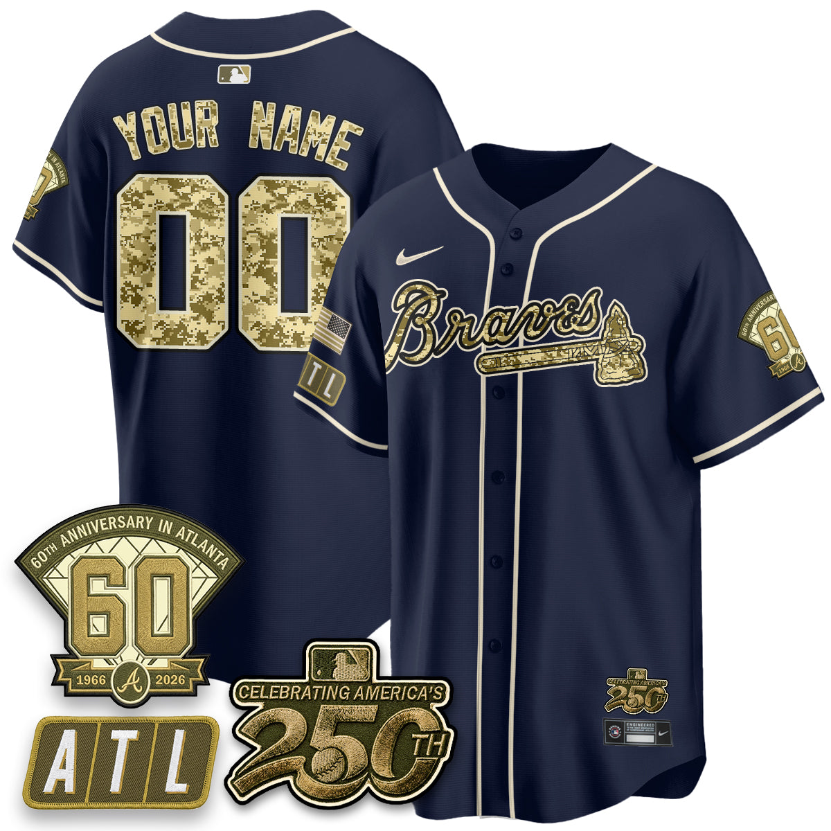 ATL Salute to Service 2026 Vapor Limited Custom Jersey - All Stitched-DTD