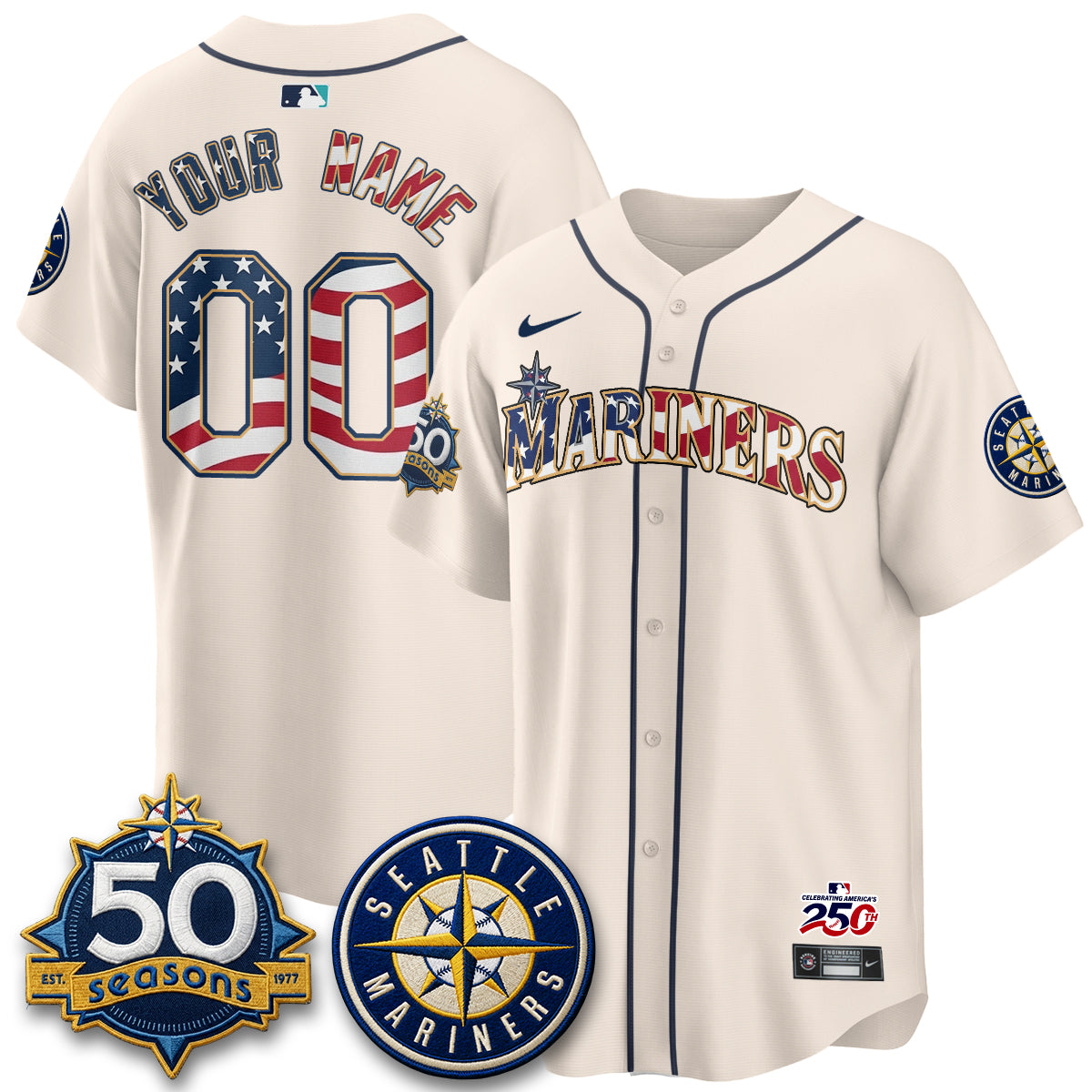 SEA Americana 2026 Vapor Limited Custom Jersey - Stitched-DTD