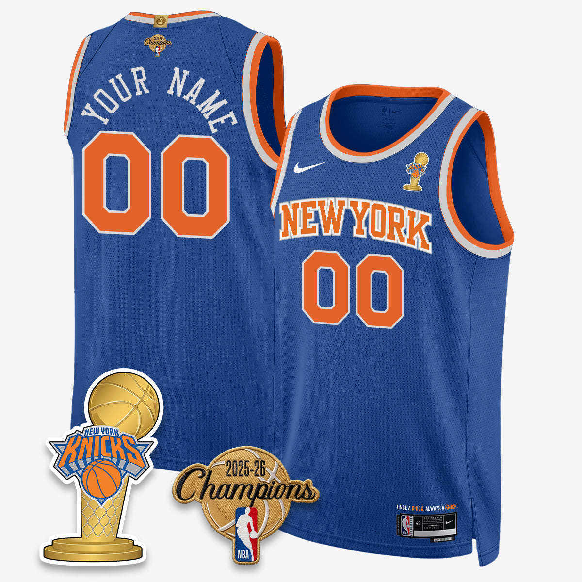 NYK 2026 Basketball Champions Vapor Custom Jersey - Stitched-DTD