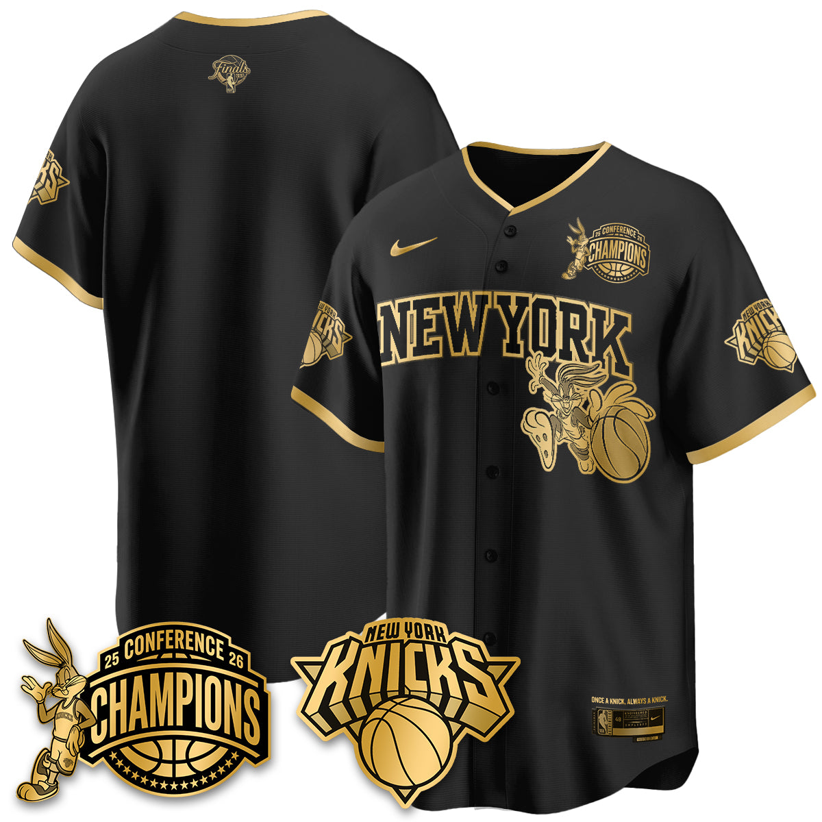 NYK 2026 NBA Finals x Bunny Vapor Jersey V2- Stitched-DTD