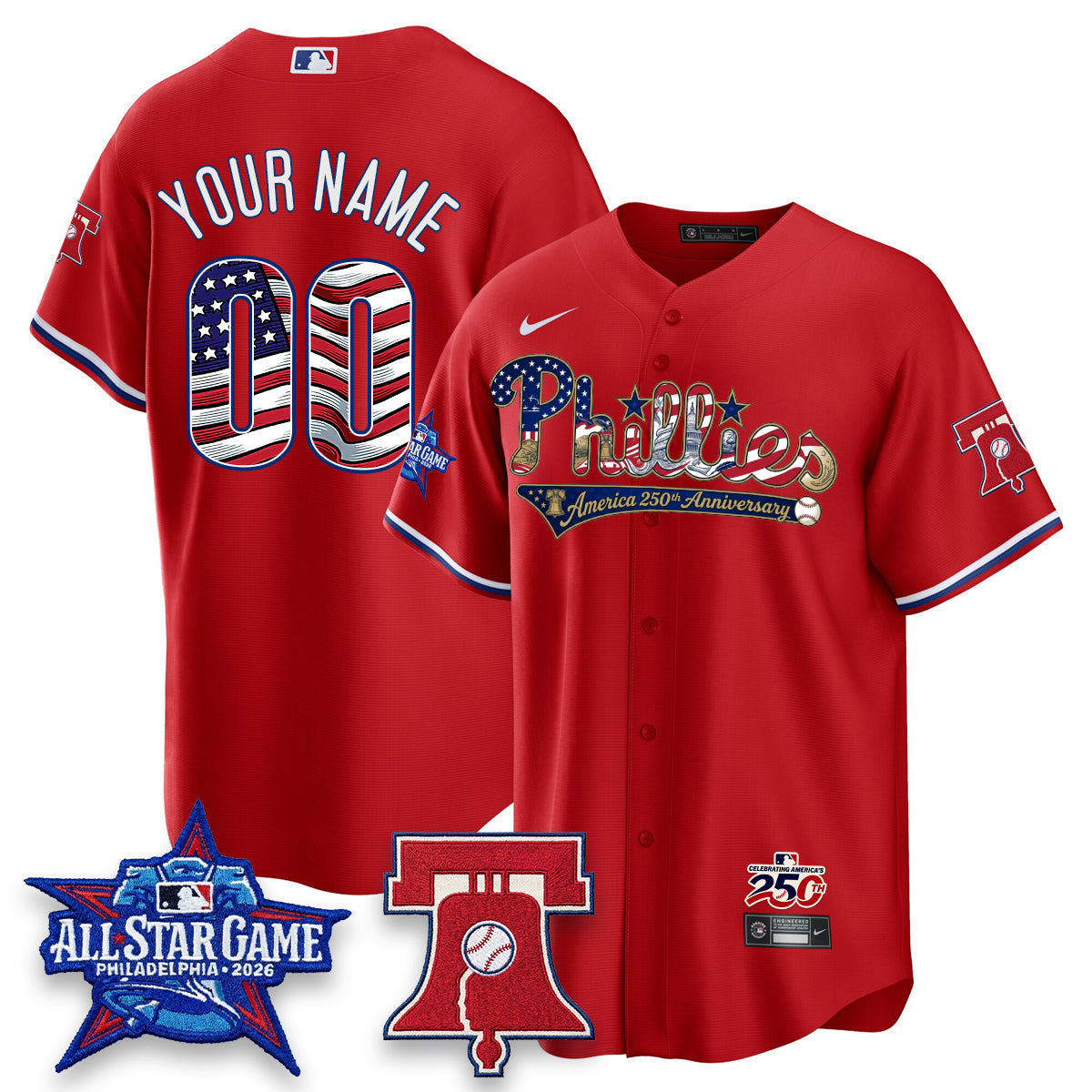 PHI 2026 Independence Day USA Vapor Limited Custom Jersey - Stitched-NQD