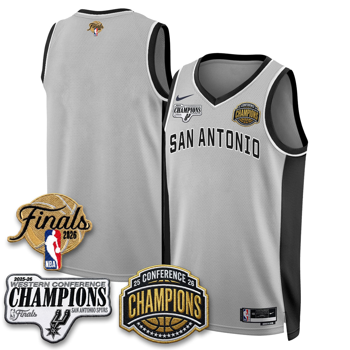 SAS 2026 NBA Western Conference Champions Vapor Jersey - Stitched-DTD