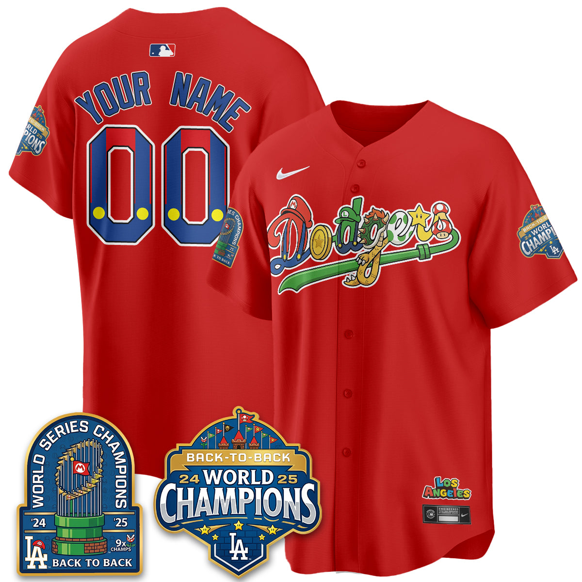 LAD x The Red Plumber Vapor Custom Jersey - Printed-DTD