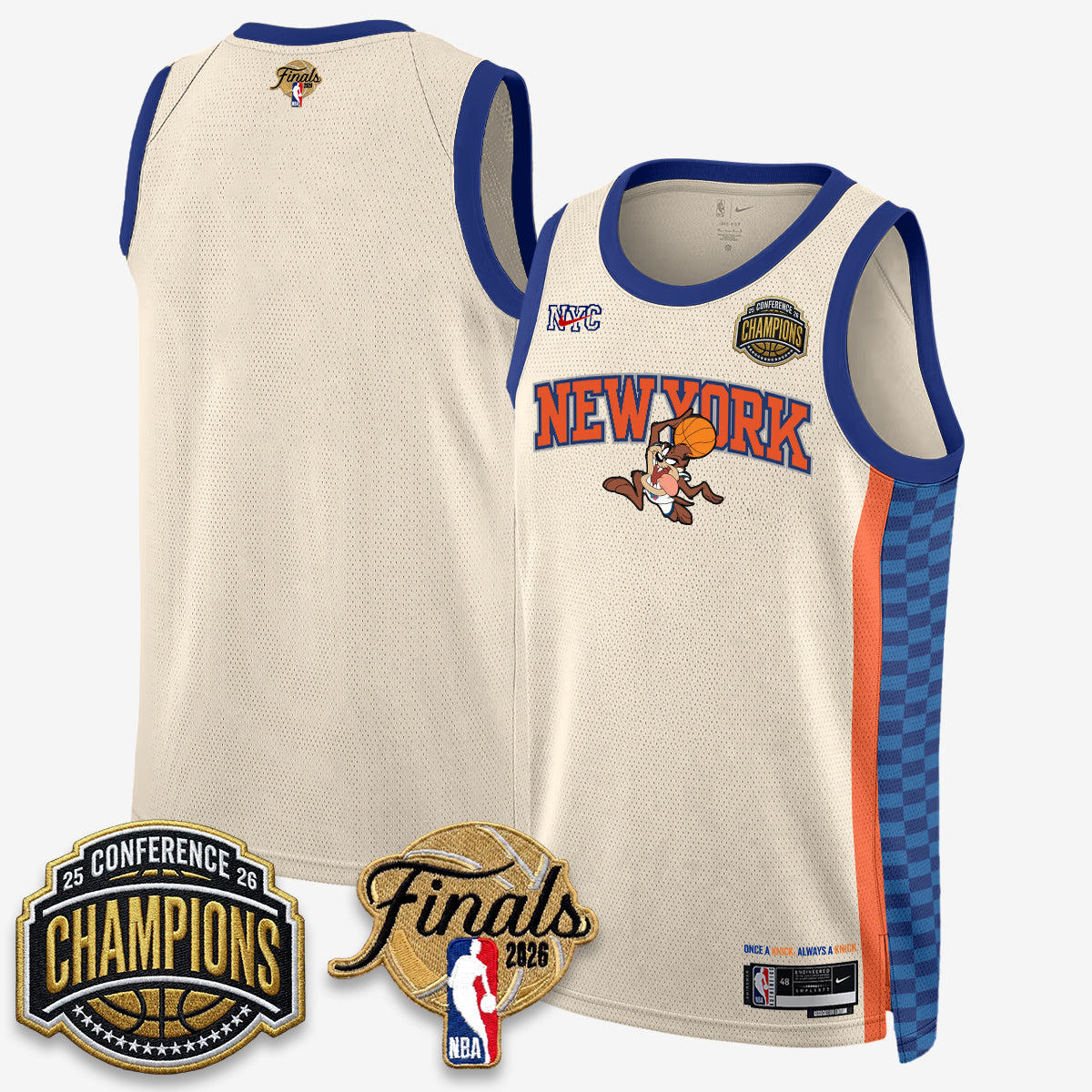 NYK 2026 NBA Eastern Conference Champions x Looney Tunes Vapor Jersey V2- Stitched-DTD