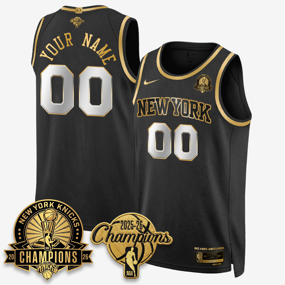 NYK 2026 Basketball Champions Special Edition Vapor Custom Jersey V2- Stitched-DTD