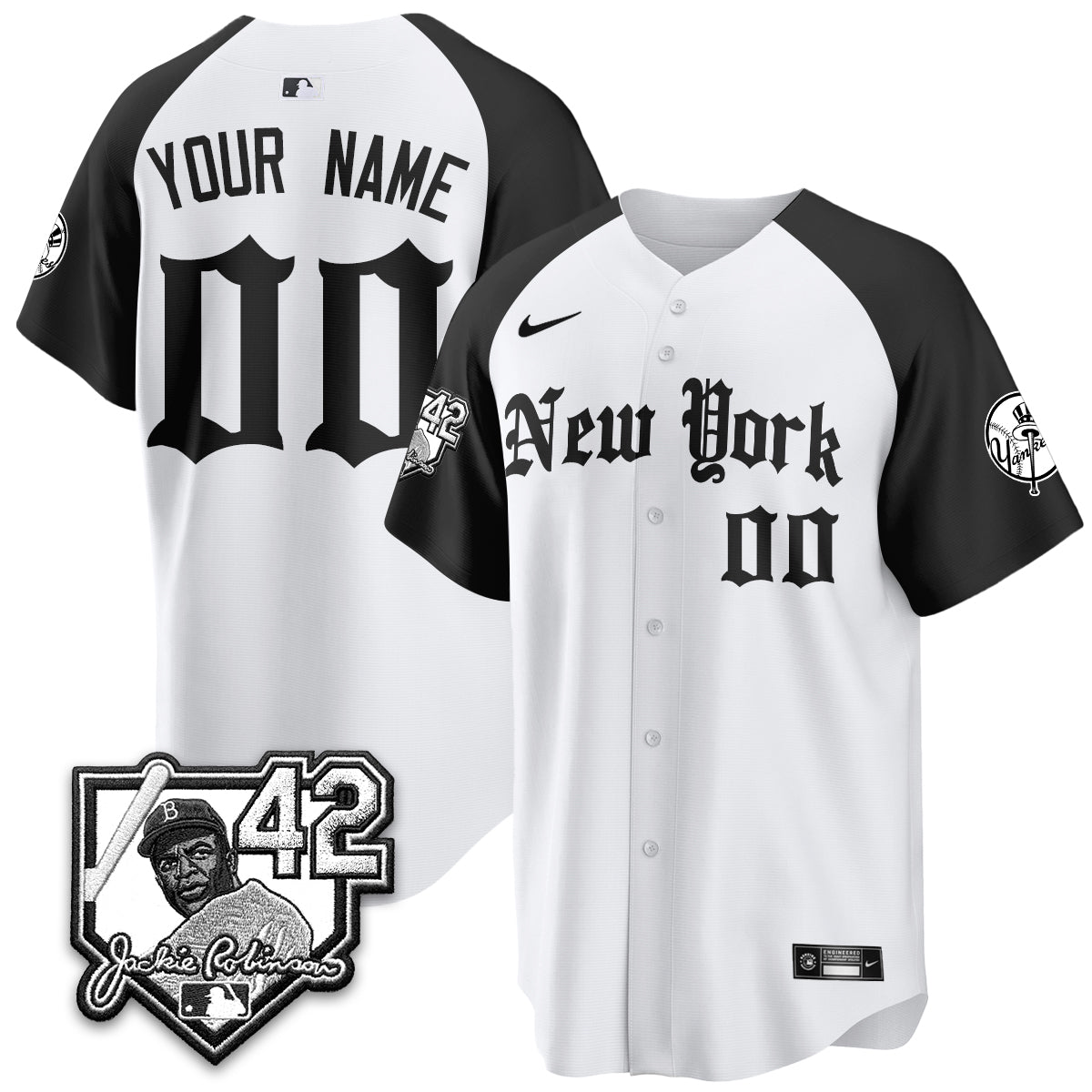 NYY 2026 Jackie Robinson Day Gothic Vapor Custom Limited Jersey - All Stitched-DTD