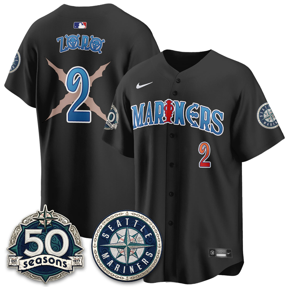 SEA x Japanese Cartoon Vapor Limited Jersey - Stitched-DTD