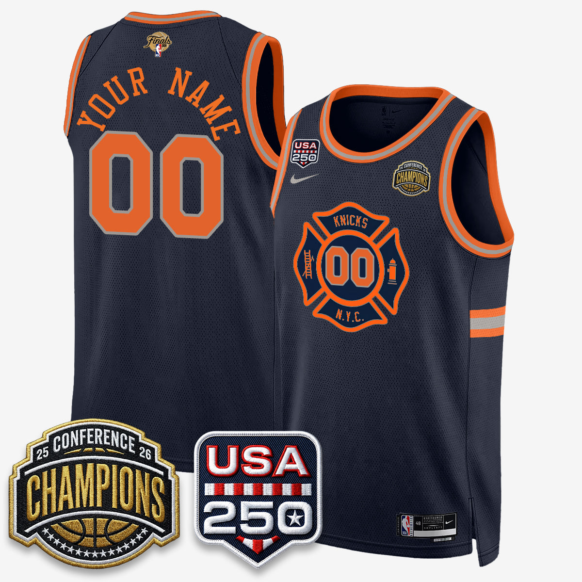 NYK 2026 NBA Eastern Conference Champions City Edition Custom Jersey - Stitched-DTD