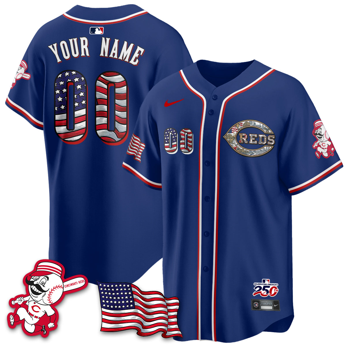 CIN 2026 Independence Day USA Vapor Limited Custom Jersey - Stitched-DTD