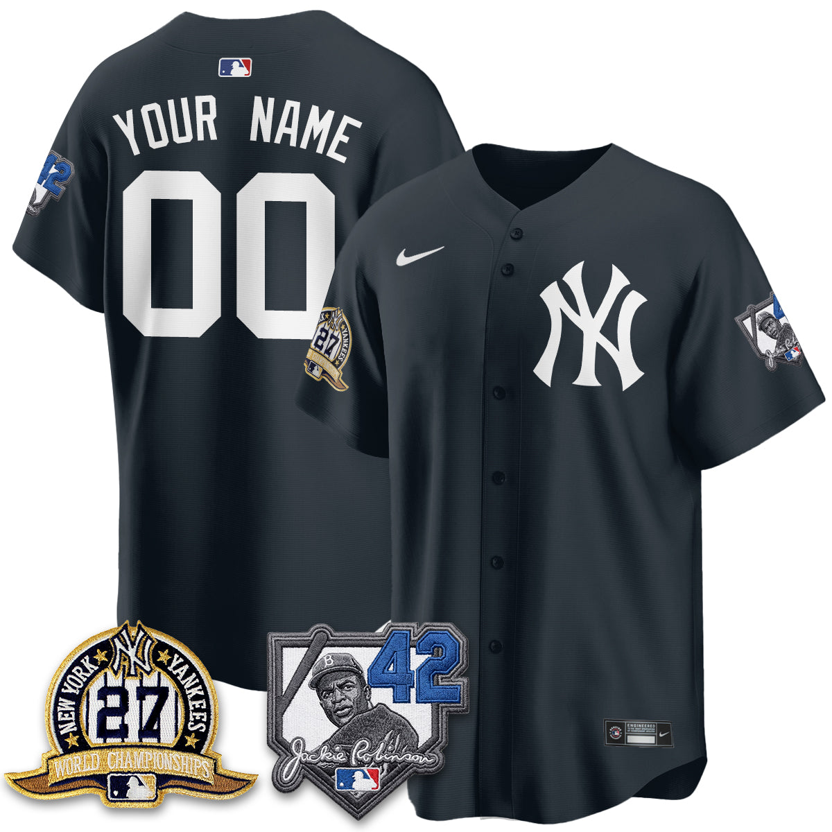 NYY 2026 Jackie Robinson Day Vapor Limited Custom Jersey - All Stitched-DTD