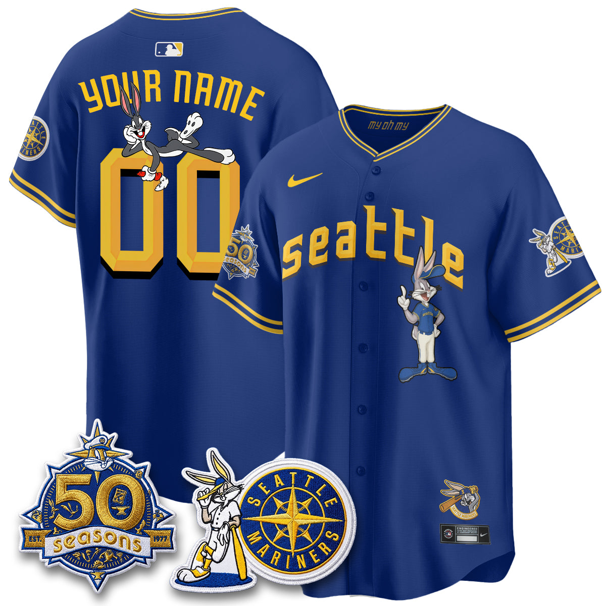 SEA x Bunny Vapor Premier Limited Custom Jersey - Stitched-DTD