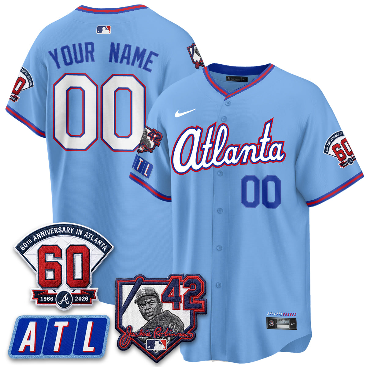 ATL 2026 Jackie Robinson Day Vapor Limited Custom Jersey - All Stitched-DTD