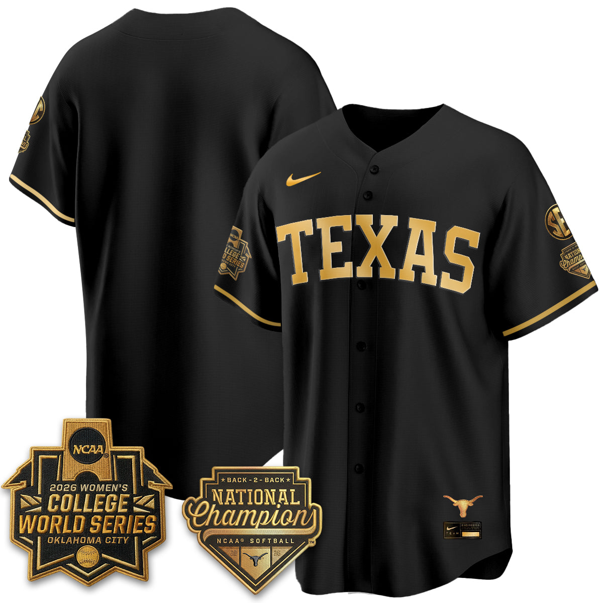 TEX Softball 2026 World Series (WCWS) Vapor Premier Limited Jersey - B2B Champs - All Stitched-DTD