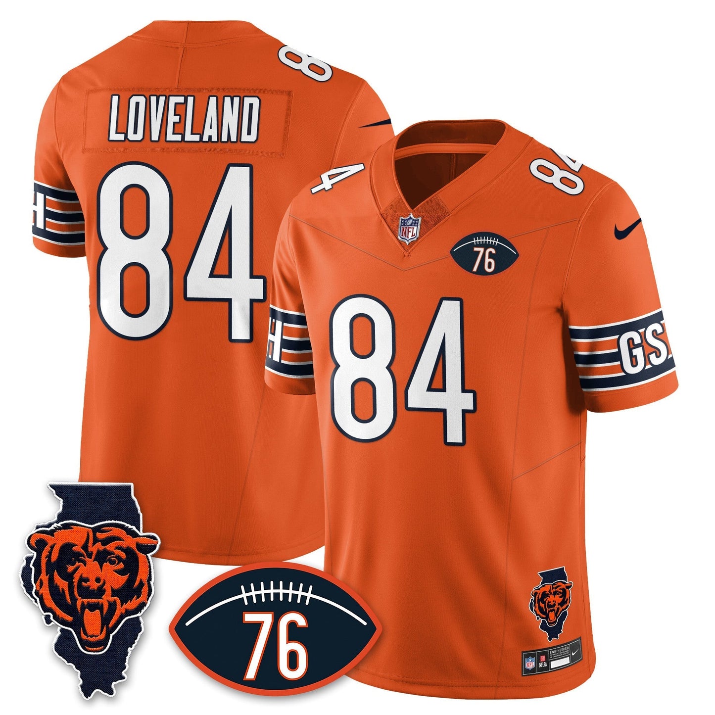 CHI Honor Steve McMichael Jersey - All Stitched-DTD