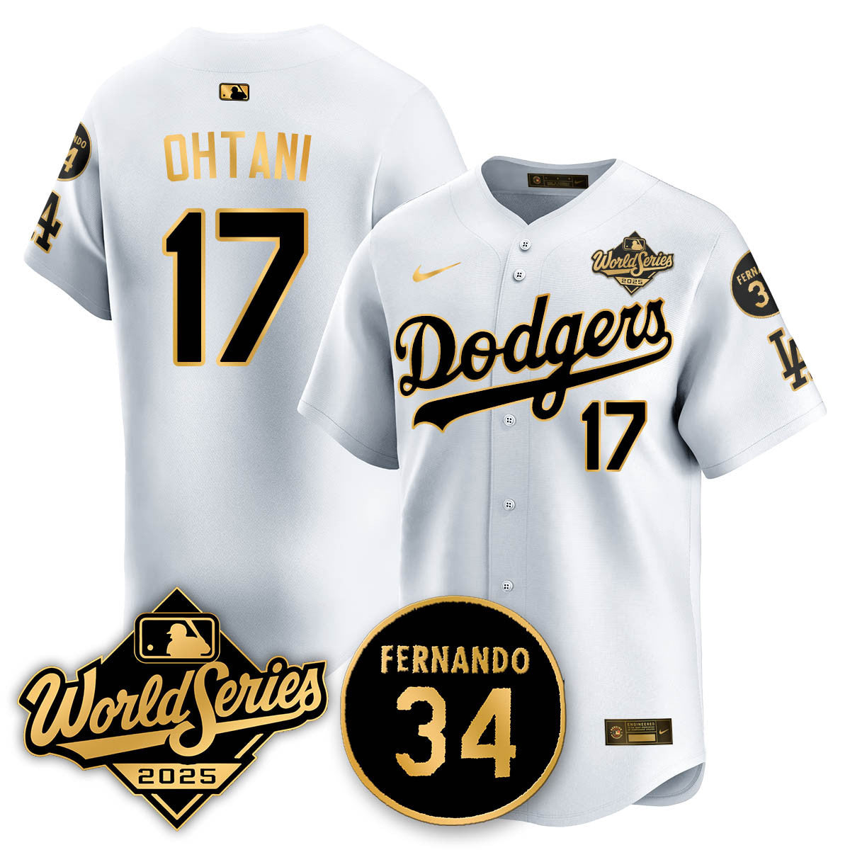 LAD 2025 World Series Champions Jersey N1 - All Stitched-DTD