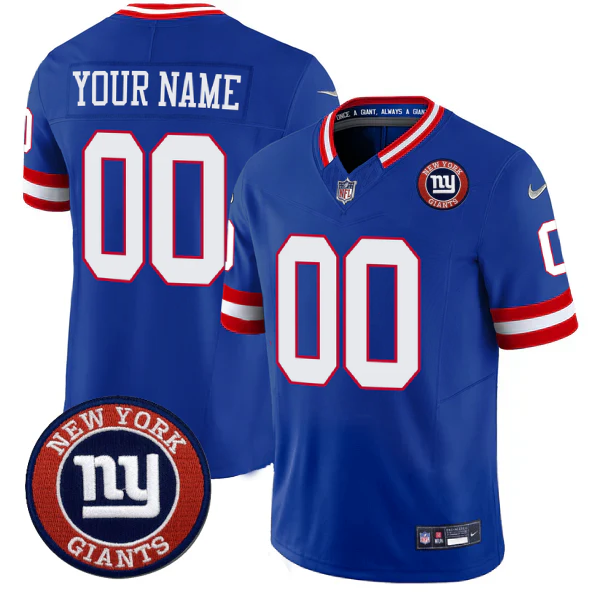 Custom NYG Limited Jersey - All Stitched-DTD