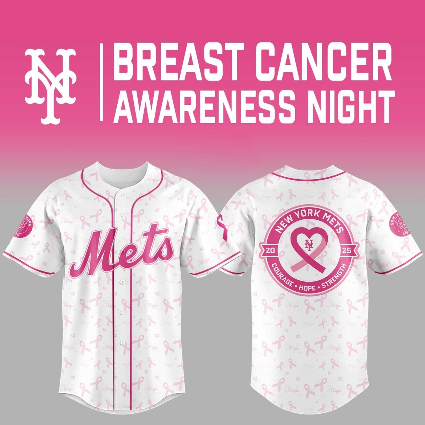 NYM x Breast Cancer Awareness Night - Limited Edition Jersey - Printed-DTD