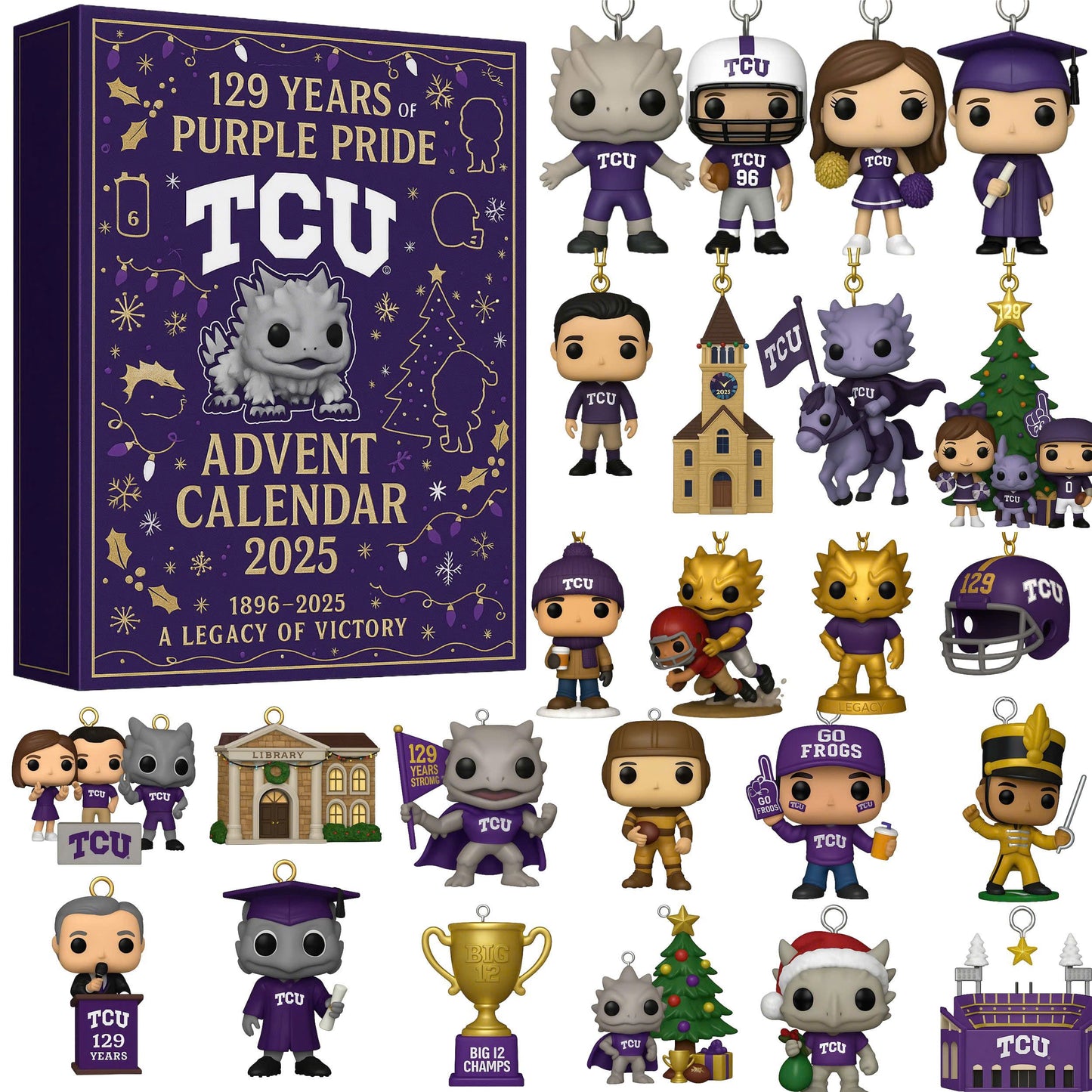 TCU Horned Frogs Limited Edition 2025 Advent Calendar-DTD