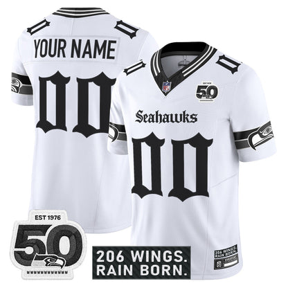 CustomSEA 'Gothic Rain City Shadows Edition' Vapor Jersey - 50th Anniversary Patch - All Stitched