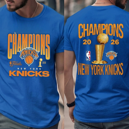 NYK 2026 Basketball Champions Two Sides Printed T-Shirt-DTD