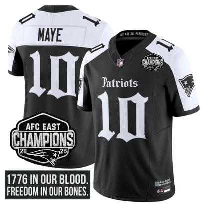 NE 'Gothic Revolution Edition' AFC East Champions Patch Vapor Limited Jersey - All Stitched-DTD